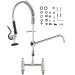 26" Commercial Faucet W/ Pre-Rinse Sprayer Deck Mount Kitchen Sink Faucet - view 8