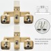 Brushed Gold Exposed Square Rainfall Shower System Set With Handheld Shower Head - view 13