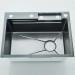 24 In Flying Rain Stainless Steel Waterfall Kitchen Sink With Faucet Single Bowl - view 11