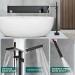Black Tub Filler Freestanding Bathtub Faucet Floor Mount Waterfall Tub Faucet - view 6
