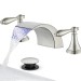 LED Waterfall Bathroom Faucet 3 Holes Sink Vanity Faucet 2-Handle With Drain - view 2