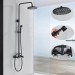 Oil Rubbed Bronze Shower Faucet System Set 8” Rainfall Shower Head Combo Mixer - view 3