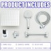 Chrome 10 Inch Rain Shower Head With Handheld Spray High Pressure Adjustable Arm - view 14