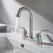 4In Brushed Nicke RV Bathroom Sink Faucet Double Handle Plastic Deck Mounted US - view 6