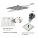 12-inch LED Square Shower Head Rainfall Ultra Thin Top Sprayer Brushed Nickel - view 4