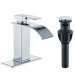 Chrome Bathroom Sink Faucet 1Hole Single Handle Waterfall Vanity Mixer Faucet - view 2