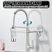 Commercial LED Kitchen Faucet Pull Down Sprayer Single Handle Stainless Steel - view 10