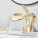 Brushed Gold Bathroom Sink Faucet Single Handle Waterfall Spout Vanity Mixer Tap - view 5
