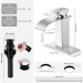 Chrome Waterfall Bathroom Faucet Single Handle Vanity Sink Faucet With Drain - view 7