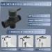 Black Rain Shower Head With Handheld Spray Set High Pressure 16" Adjustable Arm - view 4