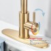 Brushed Gold Kitchen Sink Faucet Pull Down Sprayer Swivel Single Handle Mixer - view 8
