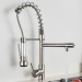 Commercial Kitchen Sink Faucet Pull Down Sprayer Twin Head Mixer Stainless Steel - view 5