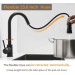 Kitchen Sink Faucet Black Pull Down/Out Sprayer Swivel Single Handle Mixer Taps - view 5