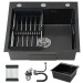 Stainless Steel Drop In Kitchen Sink Single Bowl Kitchen Basin With Drain Kit - view 2