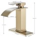 Brushed Gold Waterfall Bathroom Sink Faucet Single Handle Vanity RV Faucet - view 6