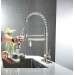 Kitchen Sink Faucet Stainless Steel Single Handle Pull Down Sprayer Swivel Mixer - view 4