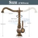 Antique Brass Kitchen Sink Faucet 1 Hole Single Handle 360° Swivel Mixer Taps - view 8