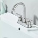 Brushed Nickel Bathroom Kitchen Sink Faucet 3Hole 4in Centerset Vanity Mixer - view 4