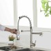 Commercial Kitchen Sink Faucet Pull Down Sprayer Twin Head Mixer Stainless Steel - view 3
