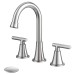 Brushed Nickel 8in Widespread Bathroom Sink Faucet 3Hole Vanity Mixer With Drain - view 2