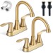 2‑Pack 4 Inch Centerset Bathroom Sink Faucet 2‑Handle Lavatory Vanity Faucet - view 2