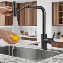 Sensor Kitchen Faucet Pull Down Sprayer Swivel Single Handle Sink Mixer Tap