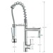 Kitchen Sink Faucet Stainless Steel Single Handle Pull Down Sprayer Swivel Mixer - view 6