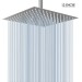 Brushed Nickel Shower Head 12 Inch Rainfall Top Sprayer Ultra Thin Square Faucet - view 2