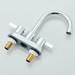 Chrome Bathroom Sink Faucet 3 Holes 4in Centerset Basin Vanity Mixer With Drain - view 12