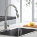 Brushed Nickel Kitchen Faucet Sink Mixer Swivel Pull Down Sprayer Single Handle - view 3