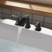 8" Widespread Bathroom Sink Faucet 3holes 2 Handle Waterfall Mixer W/Drain Black - view 6