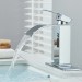 Chrome Waterfall Bathroom Vanity Faucet Single Handle 1Hole Basin Sink Mixer Tap - view 5
