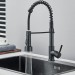 LED Kitchen Faucet Pull Down Sprayer Black Sink Mixer Faucet Single Handle Tap - view 5
