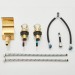 Gold Bathroom Sink Faucet 3 Holes Basin Vanity Mixer Taps LED Waterfall Spout - view 13