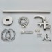Brushed Nickel Bathtub Faucet Freestanding Floor Mount Waterfall Tub Filler Taps - view 11