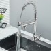 Brushed Nickel Kitchen Sink Faucet Pull Down Sprayer Swivel Single Handle Mixer - view 5