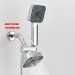 Chrome High Pressure 4inch Rain Shower Head With Handheld Spray Combo Wall Mount - view 6