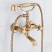 Antique Brass Clawfoot Tub Faucet Wall Mounted Bathtub Filler Tap Hand Shower - view 2