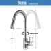 Brushed Nickel Kitchen Sink Faucet Pull Down Sprayer Single Handle Swivel Mixer - view 10