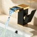 LED Waterfall Bathroom Sink Vanity Faucet Single Handle 1Hole Lavatory Mixer Tap - view 2