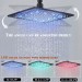 Matte Black Rain Shower Head High Pressure 12 Inch LED Rainfall Showerhead Spray - view 4