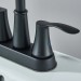 Matte Black Bathroom Sink Faucet 2 Handle 4 Inch Centerset Vanity Mixer Faucet - view 9