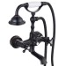 Oil Rubbed Bronze Clawfoot Bathtub Faucet Set Tub Filler Hand Shower Wall Mount - view 2