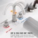 Brushed Nickel 8 In Widespread Bathroom Sink Faucet 3 Hole Vanity Mixer 2 Handle - view 6