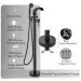Black Freestanding Tub Faucet Set Waterfall Tub Filler W/Hand Shower Floor Mount - view 8