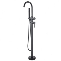 Matte Black Bathtub Faucet Freestanding Tub Filler Faucet With Handheld Shower