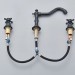 Oil Rubbed Bronze Widespread Bathroom Sink Faucet 3 Hole 2Handle Waterfall Mixer - view 10