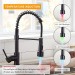 LED Kitchen Faucet Pull Down Sprayer Black Sink Mixer Faucet Single Handle Tap - view 3