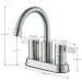 Brushed Nickel Bathroom Sink Faucet 2Handle 4 Inch Centerset Vanity Mixer Faucet - view 10