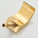 LED Waterfall Bathroom Sink Basin Faucet 3Holes Widespread Vanity Mixer Tap Gold - view 12